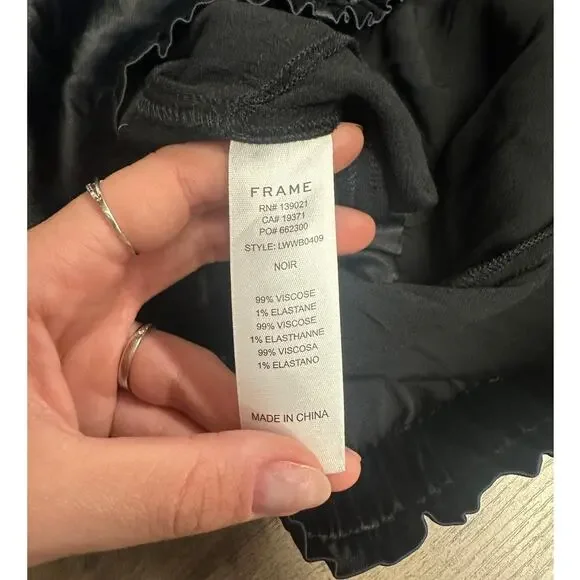 FRAME Harem Jumpsuit in Noir Black Women’s Size M - Picture 11 of 11